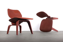 Load image into Gallery viewer, Set of Two Custom Charles and Ray Eames for Herman Miller LCW Lounge Chairs Powder Coated in Rust Red-ABT Modern