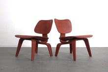Load image into Gallery viewer, Set of Two Custom Charles and Ray Eames for Herman Miller LCW Lounge Chairs Powder Coated in Rust Red-ABT Modern
