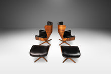 Load image into Gallery viewer, Set of Two Rare George Mulhauser for Plycraft Mr. Chair Wingback Lounge Chairs with Matching Ottomans, USA, c. 1960s-ABT Modern