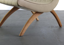 Load image into Gallery viewer, Set of Two Scoop Chairs in Cream Quilted Vinyl Attributed to Milo Baughman-ABT Modern