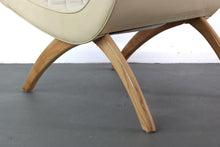 Load image into Gallery viewer, Set of Two Scoop Chairs in Cream Quilted Vinyl Attributed to Milo Baughman-ABT Modern