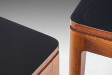 Load image into Gallery viewer, Set of Two (w) Kipp Stewart & Stewart MacDougall for Drexel Declaration Walnut Side Tables w/ Black Laminate Tops, 1950s-ABT Modern
