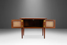 Load image into Gallery viewer, Square End Table / Coffee Table in Cane and Walnut by Jack Cartwright for Founders, USA, c. 1960's-ABT Modern