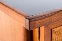 Load image into Gallery viewer, Square End Table / Coffee Table in Cane and Walnut by Jack Cartwright for Founders, USA, c. 1960's-ABT Modern