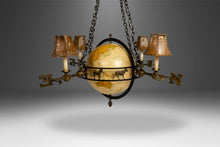 Load image into Gallery viewer, Substantial Brass Vintage Globe / Compass Chandelier by Maitland-Smith, c. 1980s-ABT Modern