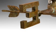 Load image into Gallery viewer, Substantial Brass Vintage Globe / Compass Chandelier by Maitland-Smith, c. 1980s-ABT Modern