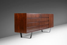 Load image into Gallery viewer, Substantial Mid Century Modern Credenza / Sideboard / Long Dresser on an Angular Steel Base, c. 1970s-ABT Modern