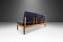 Load image into Gallery viewer, The 'Bel Riposo' Mid Century Style Three (3) Seat Bench / Sofa in Solid Walnut Styled After Jens Risom for Risoms Designs Inc., USA-ABT Modern