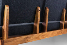 Load image into Gallery viewer, The 'Bel Riposo' Mid Century Style Three (3) Seat Bench / Sofa in Solid Walnut Styled After Jens Risom for Risoms Designs Inc., USA-ABT Modern