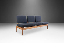Load image into Gallery viewer, The 'Bel Riposo' Mid Century Style Three (3) Seat Bench / Sofa in Solid Walnut Styled After Jens Risom for Risoms Designs Inc., USA-ABT Modern