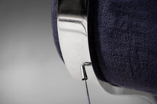 Load image into Gallery viewer, Three (3) Seat Bench / Sofa in Navy Blue Velvet Set on a Chrome Base Attributed to Milo Baughman, c. 1970s-ABT Modern