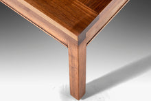 Load image into Gallery viewer, Three (3) Seat Modular Bench in Walnut & New Charcoal Tweed Upholstery Attributed to Arthur Umanoff, USA, c. 1960's-ABT Modern