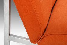 Load image into Gallery viewer, Three Seat Sofa / Bench in Original Orange Upholstery on a Chrome Base After Florence Knoll, c. 1960s-ABT Modern
