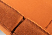 Load image into Gallery viewer, Three Seat Sofa / Bench in Original Orange Upholstery on a Chrome Base After Florence Knoll, c. 1960s-ABT Modern