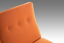 Load image into Gallery viewer, Three Seat Sofa / Bench in Original Orange Upholstery on a Chrome Base After Florence Knoll, c. 1960s-ABT Modern