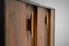 Load image into Gallery viewer, Topaz Ebonized Contoured Walnut Credenza / Cabinet by Mt. Airy for John Stuart, USA, c. 1960s-ABT Modern