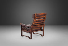 Load image into Gallery viewer, Tufted Oxblood Leather Lounge Chair and Ottoman in Afromosia Wood After Westnofa, c. 1970s-ABT Modern