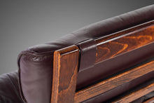 Load image into Gallery viewer, Tufted Oxblood Leather Lounge Chair and Ottoman in Afromosia Wood After Westnofa, c. 1970s-ABT Modern