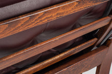 Load image into Gallery viewer, Tufted Oxblood Leather Lounge Chair and Ottoman in Afromosia Wood After Westnofa, c. 1970s-ABT Modern