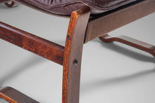 Load image into Gallery viewer, Tufted Oxblood Leather Lounge Chair and Ottoman in Afromosia Wood After Westnofa, c. 1970s-ABT Modern