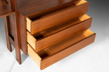 Load image into Gallery viewer, Two (2) Bay Freestanding Wall Unit / Room Divider in Teak, Yugoslavia, c. 1960's-ABT Modern