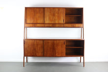 Load image into Gallery viewer, Two Tier Mid Century Modern Sideboard Credenza Hutch In Teak and Oak by Randers Mobelfabrik-ABT Modern