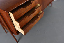 Load image into Gallery viewer, Two Tier Mid Century Modern Sideboard Credenza Hutch In Teak and Oak by Randers Mobelfabrik-ABT Modern