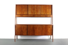 Load image into Gallery viewer, Two Tier Mid Century Modern Sideboard Credenza Hutch In Teak and Oak by Randers Mobelfabrik-ABT Modern
