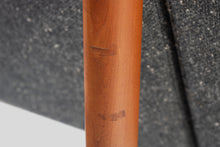 Load image into Gallery viewer, Unique Industrial Brass and Walnut Loveseat w/ Gray Tweed Upholstery, USA, c. 1970's-ABT Modern