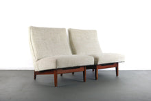 Load image into Gallery viewer, Vintage Jens Risom for Knoll Lounge Chairs in Stunning Original Upholstery on a Walnut Frame-ABT Modern