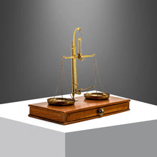 Load image into Gallery viewer, Vintage Table Top Apothecary Scale in Walnut & Brass, c. 1940's-ABT Modern