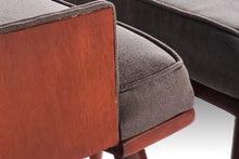 Load image into Gallery viewer, Walnut Bentwood Back Lounge Chair and Ottoman in the Manner of Milo Baughman, USA, c. 1950's-ABT Modern