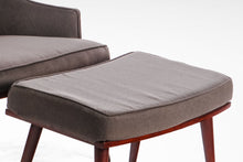 Load image into Gallery viewer, Walnut Bentwood Back Lounge Chair and Ottoman in the Manner of Milo Baughman, USA, c. 1950's-ABT Modern