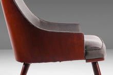 Load image into Gallery viewer, Walnut Bentwood Back Lounge Chair and Ottoman in the Manner of Milo Baughman, USA, c. 1950's-ABT Modern