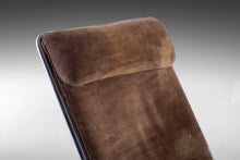 Load image into Gallery viewer, Ward Bennett Scissor Lounge Chair in Original Brown Upholstery on a Striking Chrome Frame, c. 1960s-ABT Modern