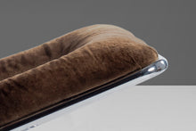 Load image into Gallery viewer, Ward Bennett Scissor Lounge Chair in Original Brown Upholstery on a Striking Chrome Frame, c. 1960s-ABT Modern