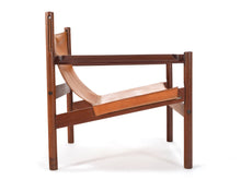 Load image into Gallery viewer, Weekly Rental (Galeria Nara Roesler) - Michel Arnoult Roxinho Sling Lounge Chairs in Leather and Rosewood for Mobilia Contemporanea, Brazil-ABT Modern