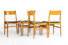 Load image into Gallery viewer, Weekly Rental (Louis Stern Fine Arts) - Set of 4 Mid Century Danish Modern Contoured Honey Oak Dining Chairs-ABT Modern