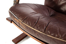 Load image into Gallery viewer, Westnofa Bentwood Lounge Chair in Distressed Leather and Rosewood With Complimentary Ottoman-ABT Modern