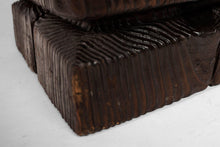 Load image into Gallery viewer, William Westerhaven for Witco Hand Carved Stools in Knit Fabric Upholstery, c. 1960s-ABT Modern