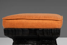 Load image into Gallery viewer, William Westerhaven for Witco Hand Carved Stools in Knit Fabric Upholstery, c. 1960s-ABT Modern
