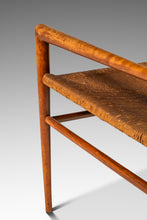 Load image into Gallery viewer, Rare Mid-Century Modern Armchair in Original Condition in Oak &amp; Rush by Mel Smilow for Smilow-Thielle, USA, c. 1950s
