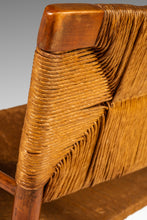 Load image into Gallery viewer, Rare Mid-Century Modern Armchair in Original Condition in Oak &amp; Rush by Mel Smilow for Smilow-Thielle, USA, c. 1950s
