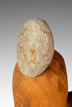 Load image into Gallery viewer, 2-Piece Organic Modern Abstract Freestanding Sculpture in Solid Cypress &amp; Stone by Mark Leblanc for Leblanc Studios, USA, c. 2020s-ABT Modern
