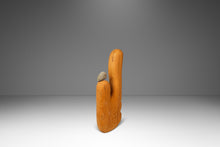 Load image into Gallery viewer, 2-Piece Organic Modern Abstract Freestanding Sculpture in Solid Cypress &amp; Stone by Mark Leblanc for Leblanc Studios, USA, c. 2020s-ABT Modern

