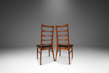 Load image into Gallery viewer, Set of Four (4) Danish Modern &quot;Lis&quot; Ladderback Dining Chairs in Teak by Niels Koefoed for Koefoeds Hornslet, Denmark, c. 1960&#39;s
