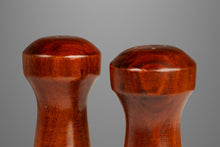 Load image into Gallery viewer, Set of Two ( 2 ) Mid-Century Danish Modern Salt &amp; Pepper Shakers in Solid Walnut, Denmark, c. 1970s
