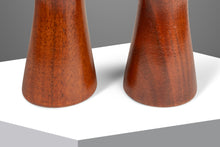 Load image into Gallery viewer, Set of Two ( 2 ) Mid-Century Danish Modern Salt &amp; Pepper Shakers in Solid Walnut, Denmark, c. 1970s
