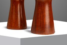 Load image into Gallery viewer, Set of Two ( 2 ) Mid-Century Danish Modern Salt &amp; Pepper Shakers in Solid Walnut, Denmark, c. 1970s
