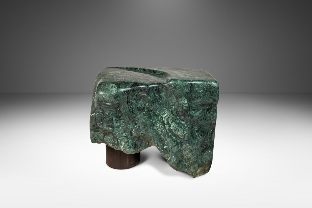 Abstract Organic Modern Sculpture Hand-Carved in Green Marble by Mark Leblanc for Mark Leblanc Studios, USA, c. 2023-ABT Modern
